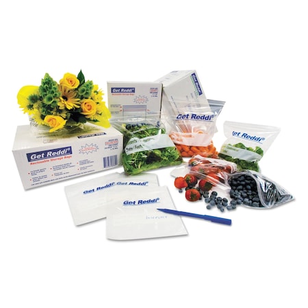 Integrated Bagging Systems Food Bags, 18 qt, 0.68 mil, 10" x 20", Clear, PK1000 PB100420R